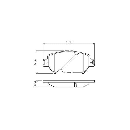 Bosch 0986494418 Brake Pad Set For Lexus Gs Iii S19 BP1340