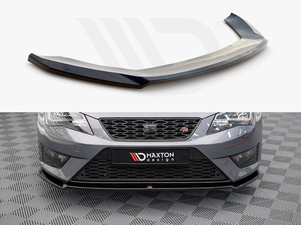 Maxton Design SE-LE-3-FR-ST-FD2T Front Splitter V.2 Seat Leon Fr / Cupra MK3 (2012-2016) | Duco Car Parts UK Car Parts