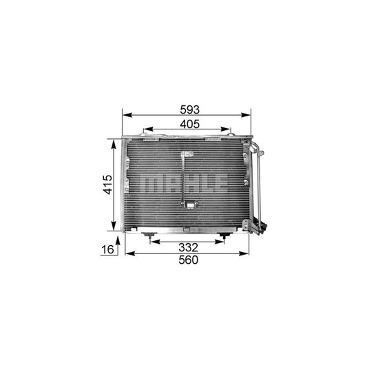 MAHLE ORIGINAL AC 168 000P Air conditioning condenser without dryer
