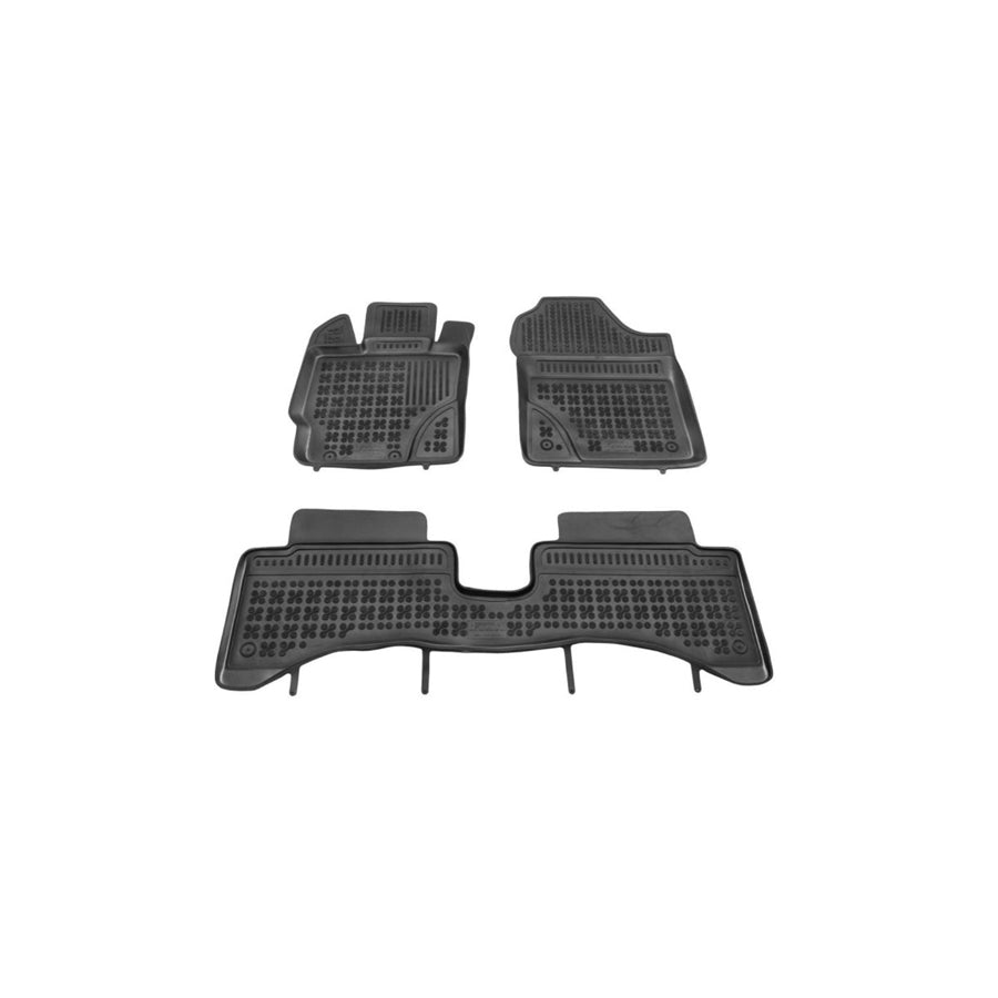 REZAW PLAST 201430 Floor mat set for TOYOTA Yaris III Hatchback (XP13) Elastomer, Front and Rear, Black