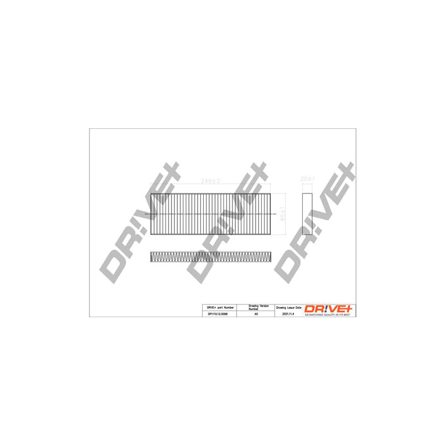 Dr!Ve+ Dp1110.12.0098 Pollen Filter For Hyundai I20 | Duco Car Parts UK Car Parts