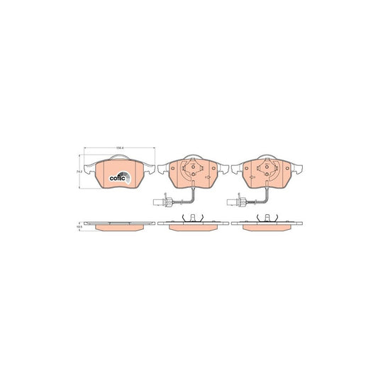 TRW Cotec Gdb1307 Brake Pad Set Incl Wear Warning Contact