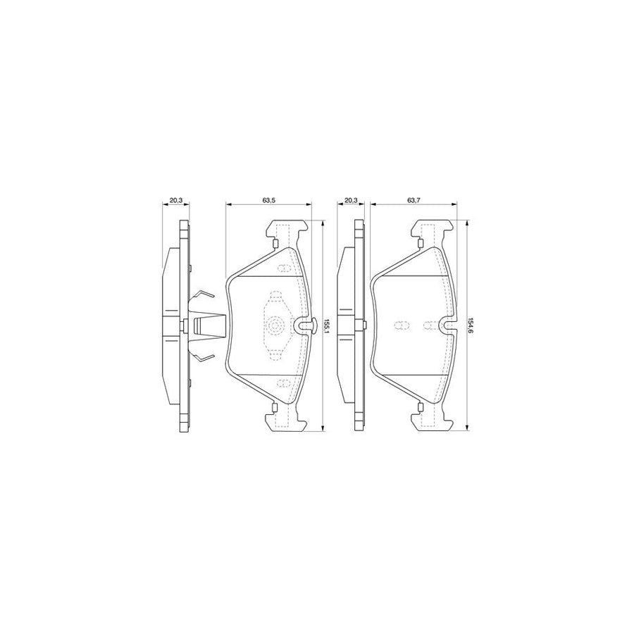 Bosch 0986424822 Brake Pad Set With Mounting Manual BP960