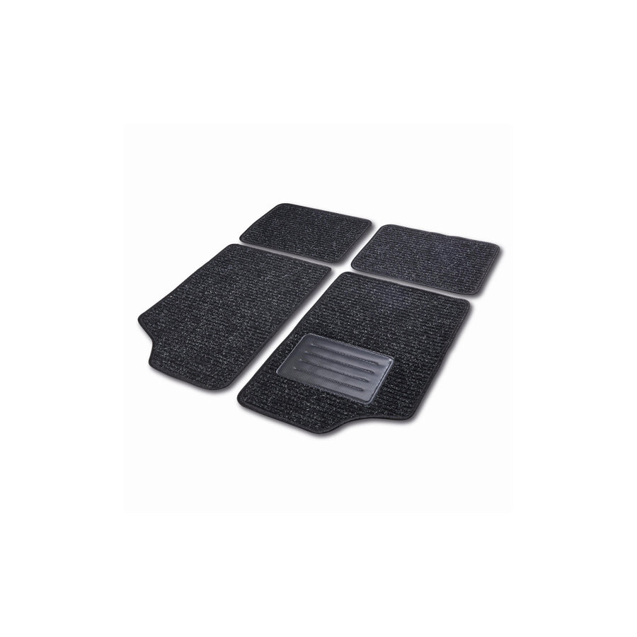 CARTREND Universal fit 10595 Floor mat set Textile, Front and Rear, Quantity: 4, Black