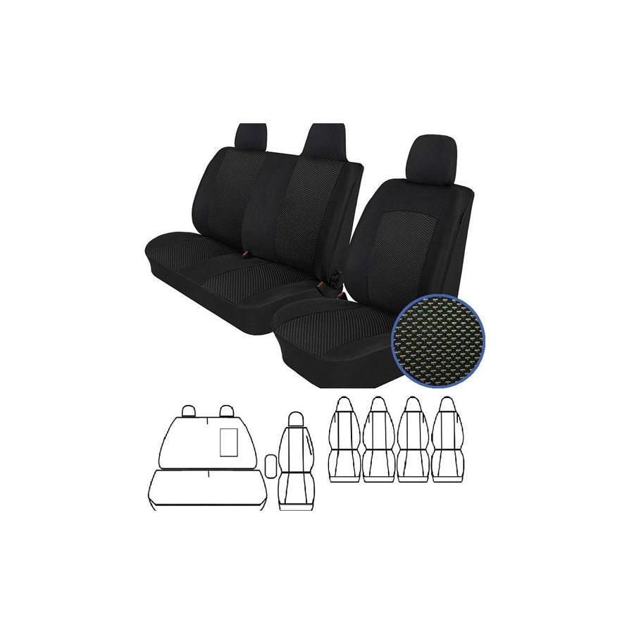 FROGUM S-/57_T06 Car seat cover Black, Front and Rear