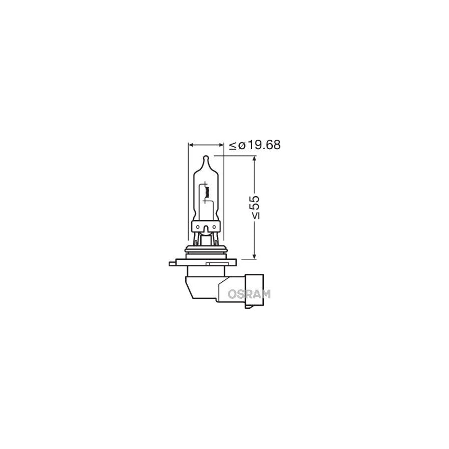 OSRAM ORIGINAL 9005-01B Bulb, spotlight HB3 12V 60W P20d 3200K Halogen