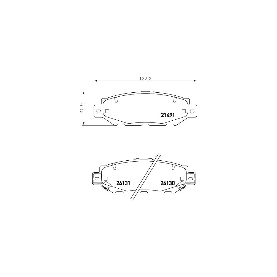 Hella 8DB 355 016 751 Brake Pad Set With Acoustic Wear Warning