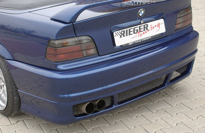 Rieger 00049035 BMW 3 Series E36 Rear Bumper -  Matte Black