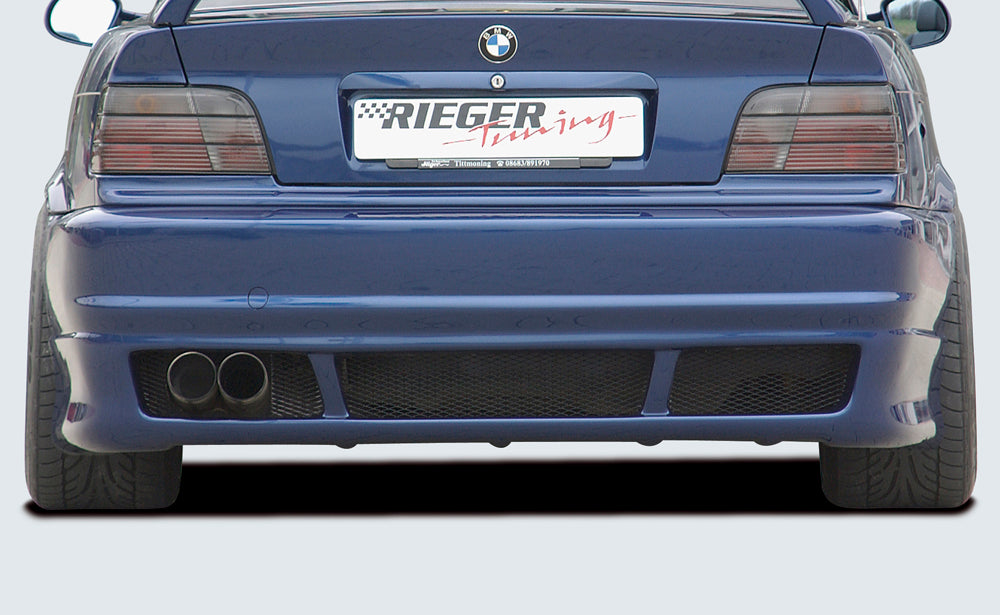 Rieger 00049035 BMW 3 Series E36 Rear Bumper -  Matte Black