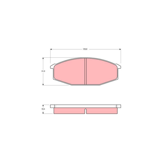 TRW Gdb190 Brake Pad Set Not Prepared For Wear Indicator