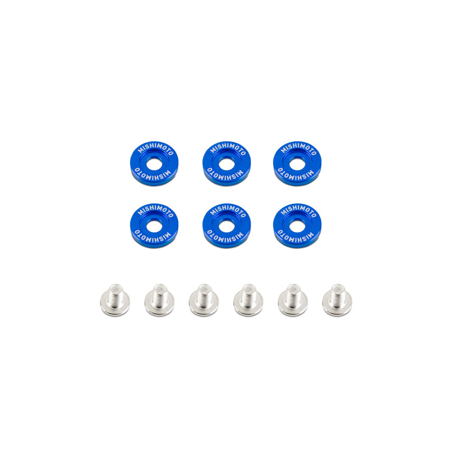 Mishimoto MMFW-SM-6BL Small Fender Washer Kit (6pcs) - Blue
