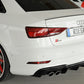 Rieger 00088185 Audi 8V S3 Rear Diffuser for Original Twin Tailpipe Left & Right - Glossy Black