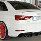 Rieger 00088185 Audi 8V S3 Rear Diffuser for Original Twin Tailpipe Left & Right - Glossy Black