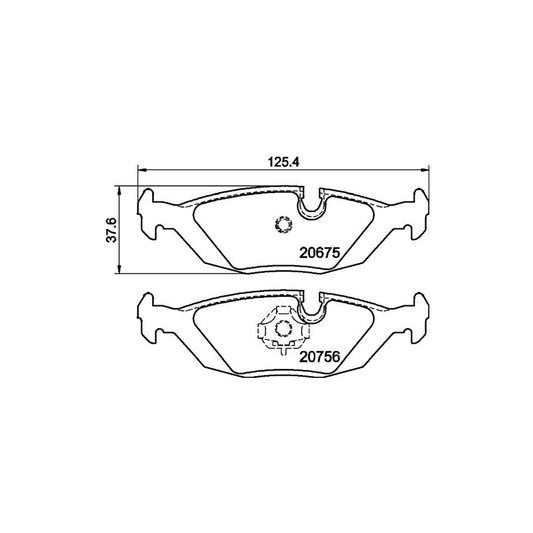 Hella 8DB 355 006 041 Brake Pad Set Prepared For Wear Indicator