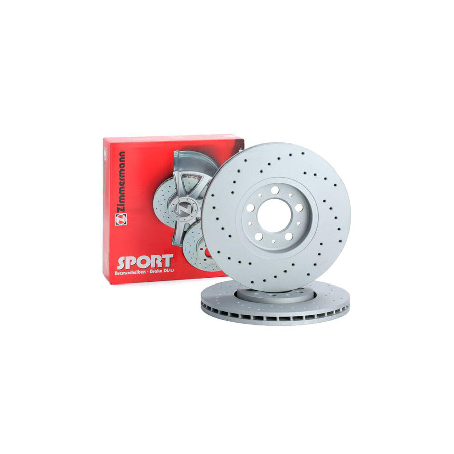 ZIMmERMANN SPORT COAT Z 100 1235 52 Brake Disc Externally Vented Perforated Coated High carbon