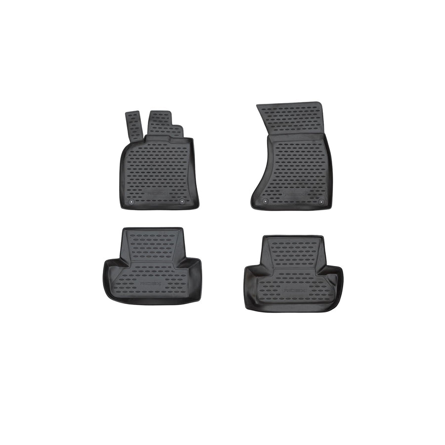 RIDEX Tailored 215A0753 Floor mat set for AUDI Q5 (8RB) Elastomer, Front and Rear, Quantity: 4, Black