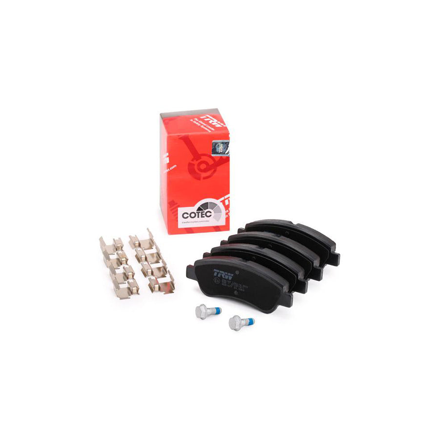 TRW Cotec Gdb1677 Brake Pad Set Not Prepared For Wear Indicator With Brake Caliper Screws With Accessories