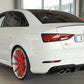 Rieger 00088185 Audi 8V S3 Rear Diffuser for Original Twin Tailpipe Left & Right - Glossy Black