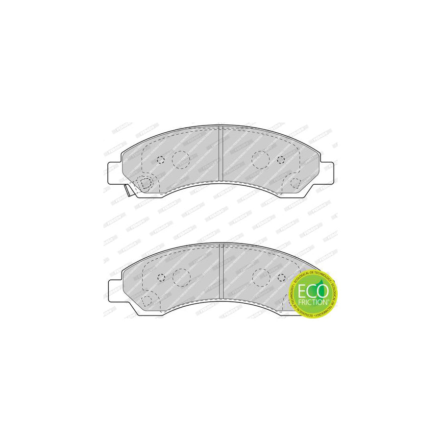 Ferodo Fdb4625 Brake Pad Set Premier Eco Friction With Acoustic Wear Warning Without Accessories