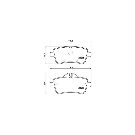 Brembo P 50 101 Brake Pad Set Prepared For Wear Indicator With Brake Caliper Screws