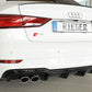 Rieger 00088185 Audi 8V S3 Rear Diffuser for Original Twin Tailpipe Left & Right - Glossy Black