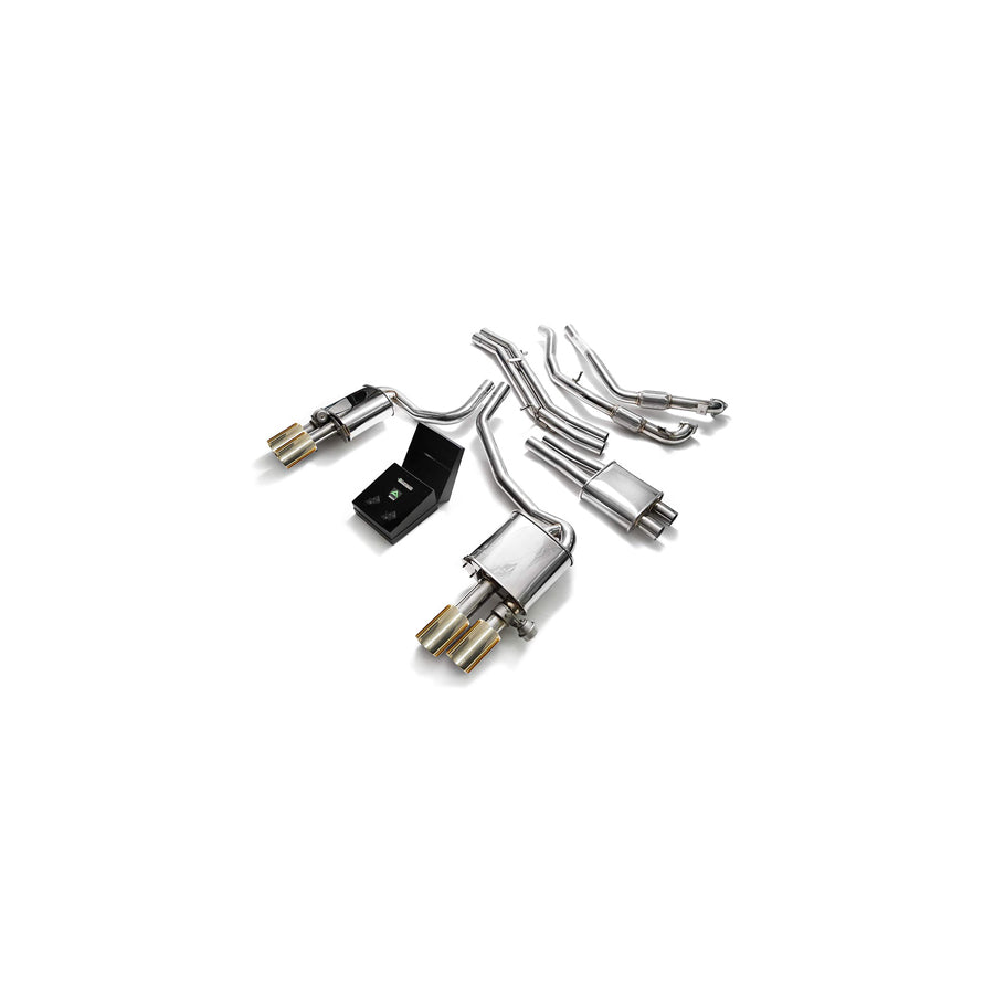 Armytrix AU94S-QS11G Valvetronic Exhaust System Audi S4 | S4 Avant 3.0L V6 Turbo B9 2017-2023 with Quad Gold 3.5"  | Duco Car Parts UK Car Parts