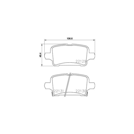 Hella 8DB 355 024 911 Brake Pad Set With Acoustic Wear Warning With Accessories