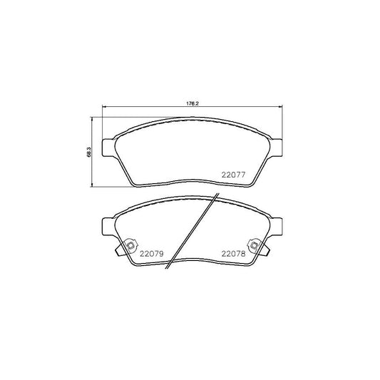 Brembo P 09 009 Brake Pad Set With Acoustic Wear Warning