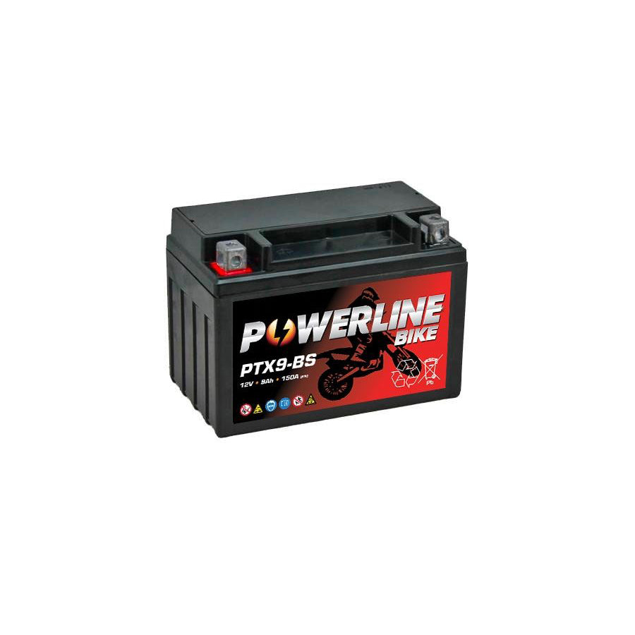 Powerline PTX9-BS Motorcycle Battery 12V 9Ah