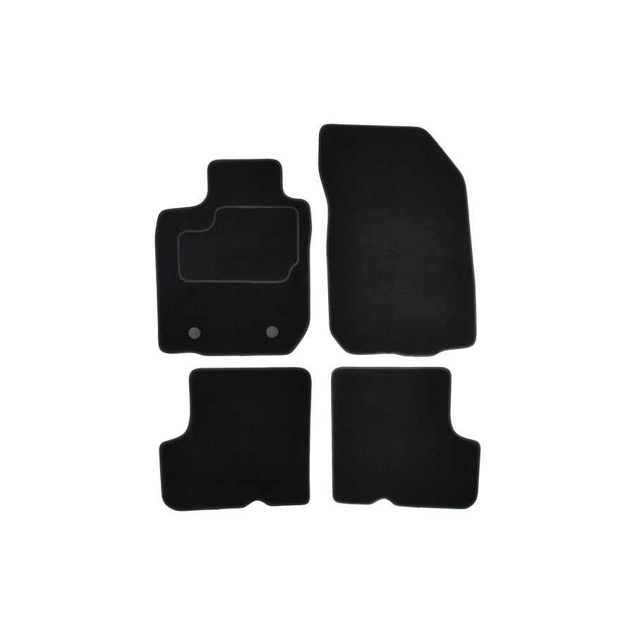 CUSTOPOL Tailored DAC15C Floor mat set for DACIA Duster Off-Road Textile, Front and Rear, Quantity: 4, Black
