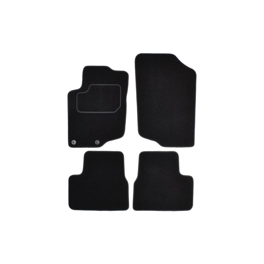 MAMMOOTH A041 PGT70 PRM 01 Floor mat set for PEUGEOT 207 Textile, Front and Rear, Quantity: 4, Black
