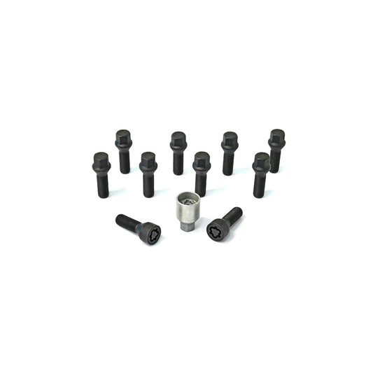 H&R BMW bolts, locks & key in Black for 13, 15 & 18mm spacer