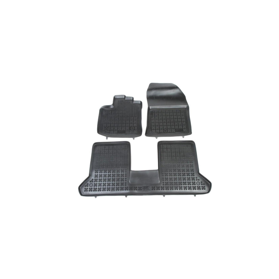 REZAW PLAST 203405 Floor mat set for DACIA Dokker Estate (KE_) Elastomer, Front and Rear, Quantity: 3, Black