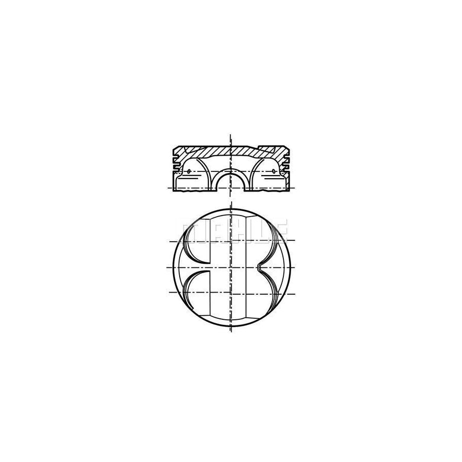 MAHLE ORIGINAL 081 PI 00111 001 Piston 80,25 mm, without cooling duct