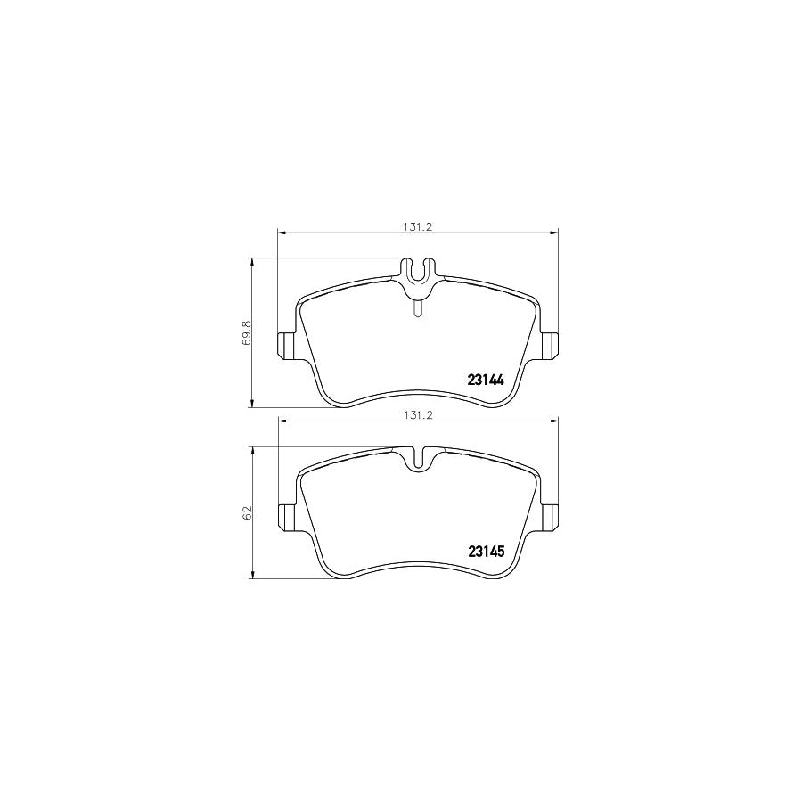 Hella 8DB 355 018 331 Brake Pad Set Prepared For Wear Indicator With Brake Caliper Screws With Accessories