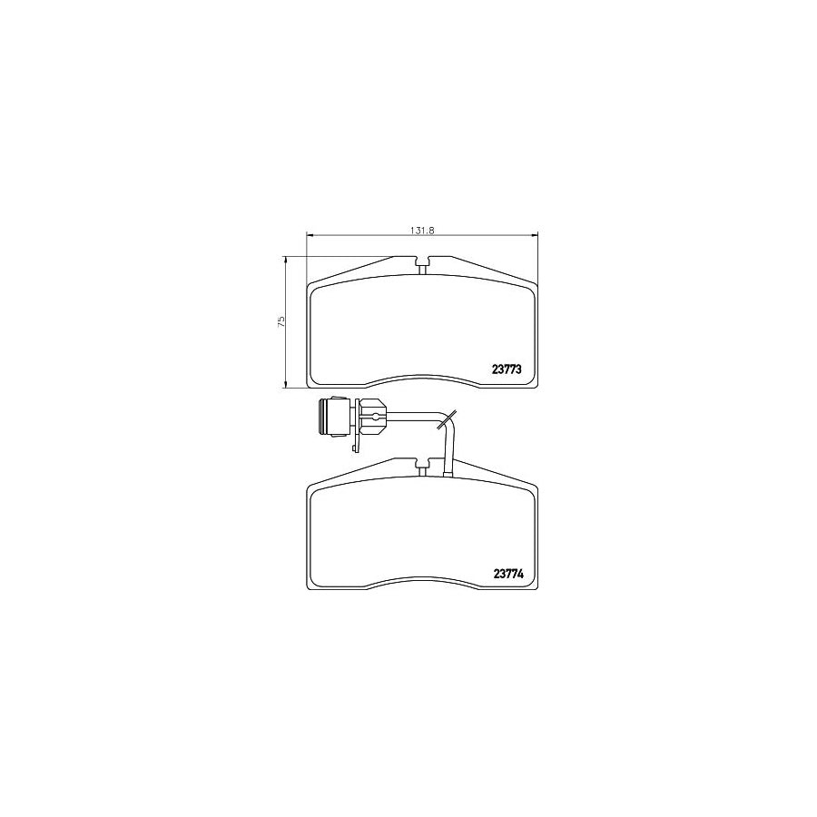 Hella 8DB 355 018 491 Brake Pad Set For Audi A8 D2 4D2 4D8 With Integrated Wear Warning Contact