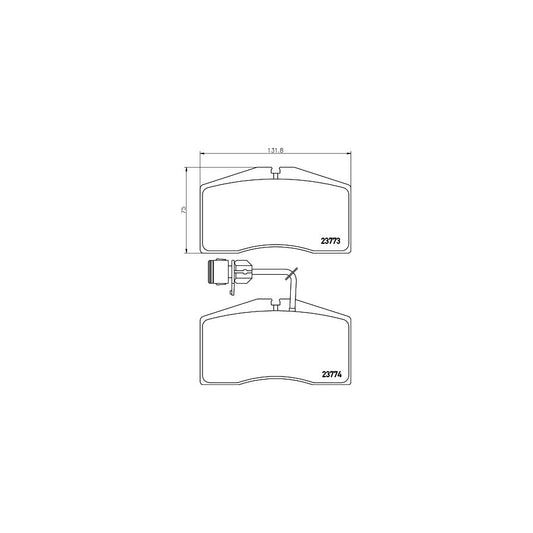 Hella 8DB 355 018 491 Brake Pad Set For Audi A8 D2 4D2 4D8 With Integrated Wear Warning Contact