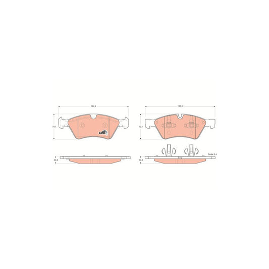 TRW Cotec Gdb1642 Brake Pad Set Prepared For Wear Indicator