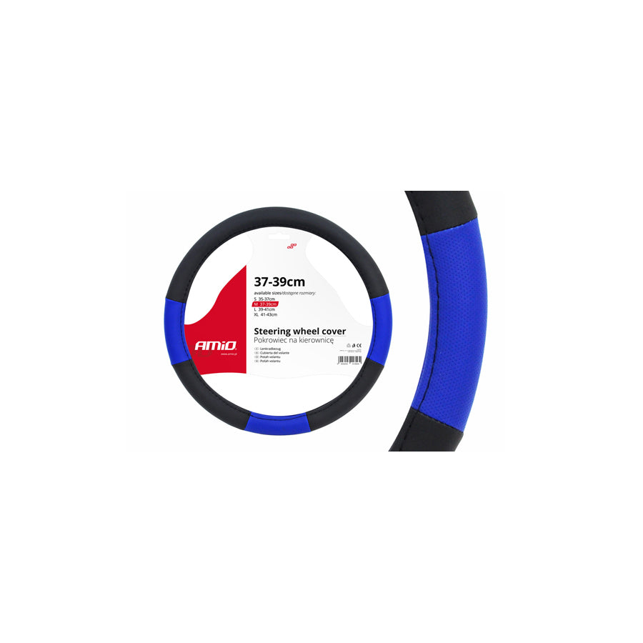 AMiO SWC-04 01359 Steering wheel cover Black, Blue, ?: 37-39cm, PP (Polypropylene)
