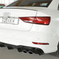 Rieger 00088185 Audi 8V S3 Rear Diffuser for Original Twin Tailpipe Left & Right - Glossy Black