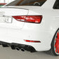 Rieger 00088185 Audi 8V S3 Rear Diffuser for Original Twin Tailpipe Left & Right - Glossy Black