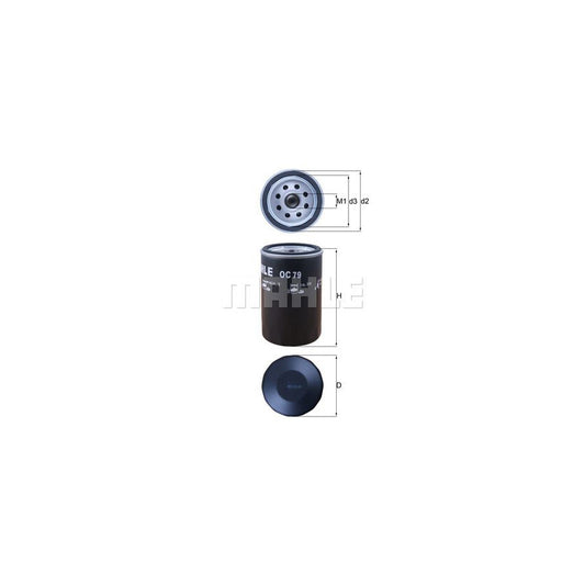 MAHLE ORIGINAL OC 79 Oil Filter Spin-on Filter, with one anti-return valve