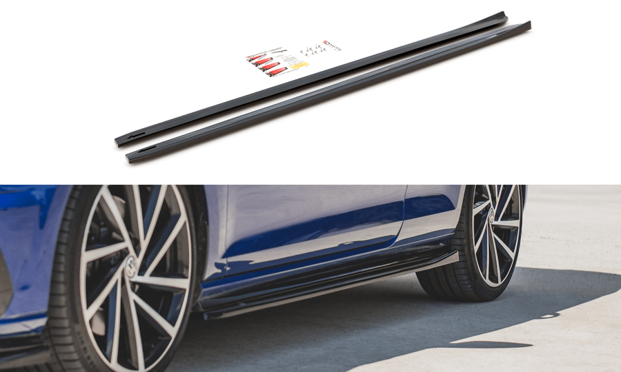 Maxton Design VW-GO-7F-R-SD4T Side Skirts Diffusers V.4 Volkswagen Golf R / R-Line MK7.5 | Duco Car Parts UK Car Parts