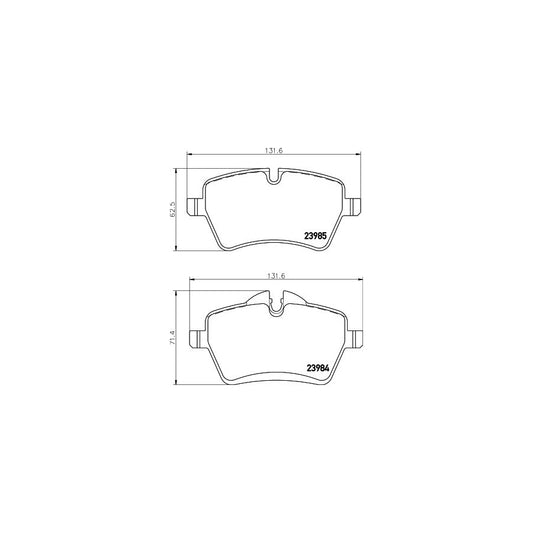 Hella 8DB 355 012 341 Brake Pad Set Prepared For Wear Indicator With Accessories