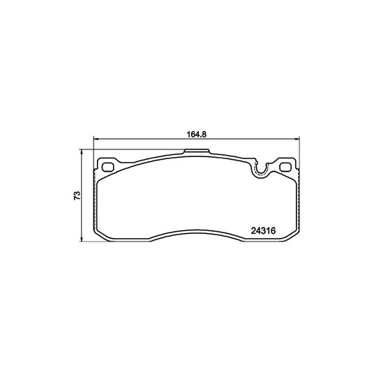 Hella 8DB 355 014 041 Brake Pad Set Prepared For Wear Indicator