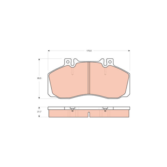 TRW Gdb1695 Brake Pad Set Suitable For Mercedes Benz Sprinter Prepared For Wear Indicator