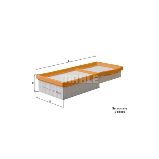 MAHLE ORIGINAL LX 1137/S Air Filter Filter Insert