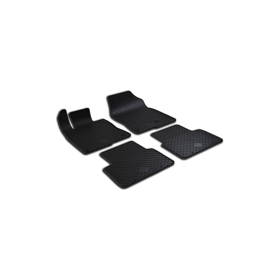 WALSER 50823 Floor mat set for HONDA Civic X Hatchback (FC,FK) Elastomer, Front and Rear, Quantity: 4, Black