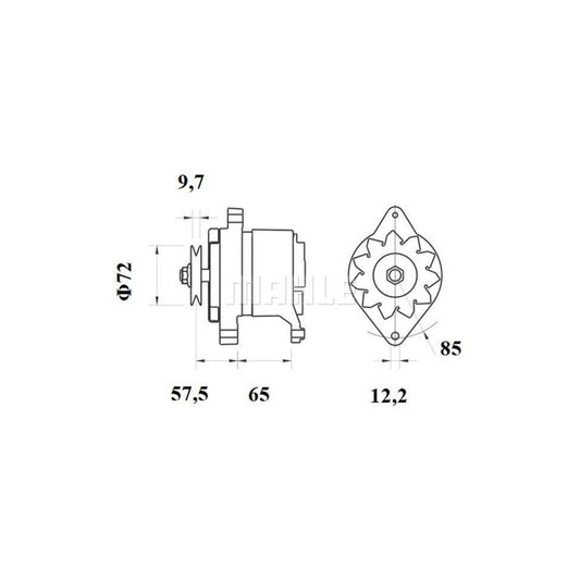 MAHLE ORIGINAL 640 TC 18810 000 Turbocharger for NISSAN NP300 Navara Pickup (D40)