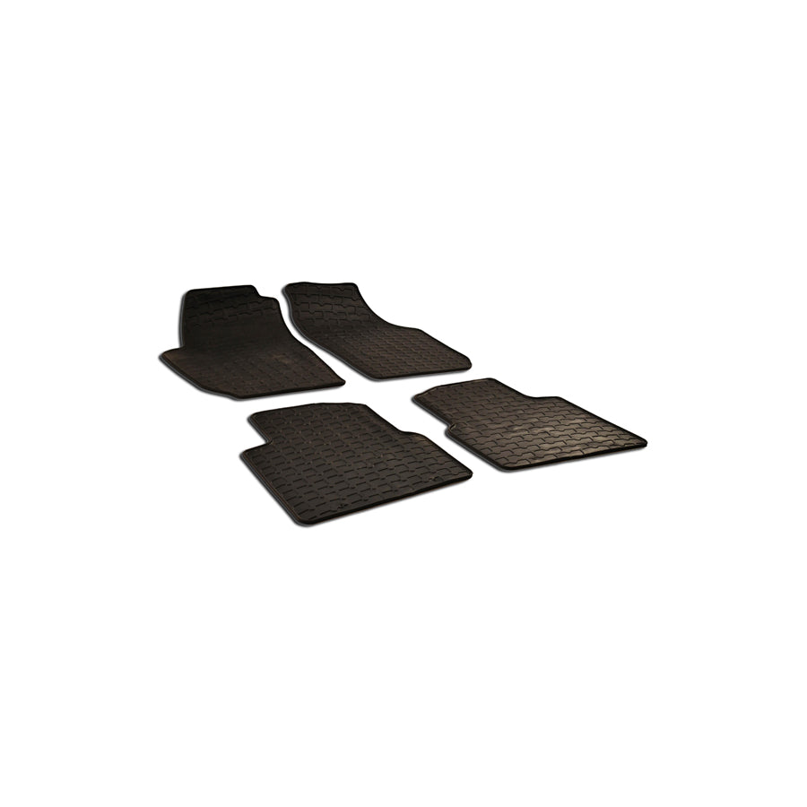 WALSER 50511 Floor mat set for SKODA Roomster (5J) Elastomer, Front and Rear, Quantity: 4, Black